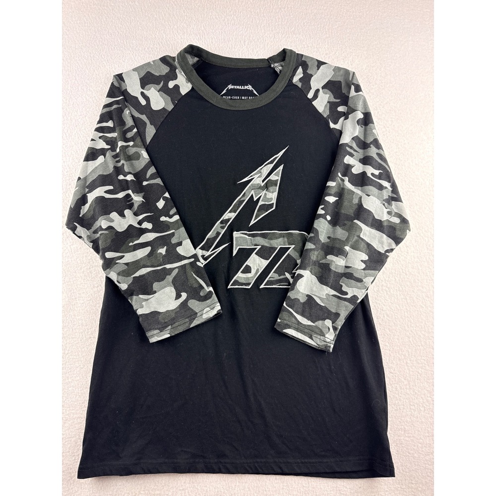 Metallica M72 Tour Raglan Sleeve Black Tee "Wear Ever I May Roam" Size‎ L